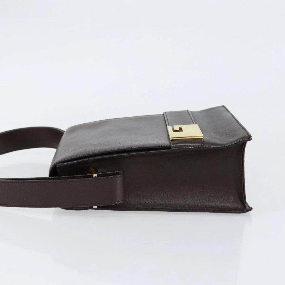 GUCCI Shoulder Bag Leather Brown Gold 001 1274 1874 Auth am9820 - Picture 6 of 16